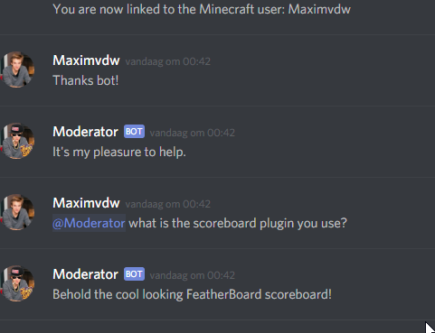 Q&APlugin - Discord Link | SpigotMC - High Performance Minecraft Software